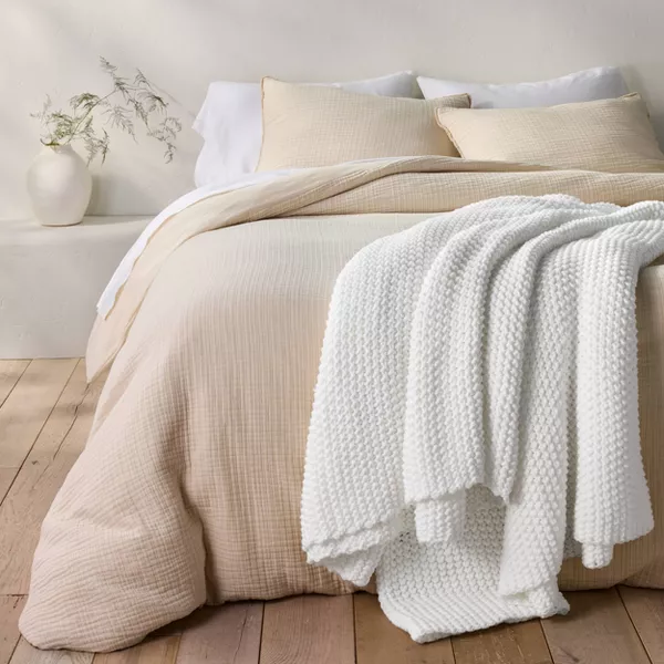 Chunky Knit Bed Blanket - Full/Queen - Image 4