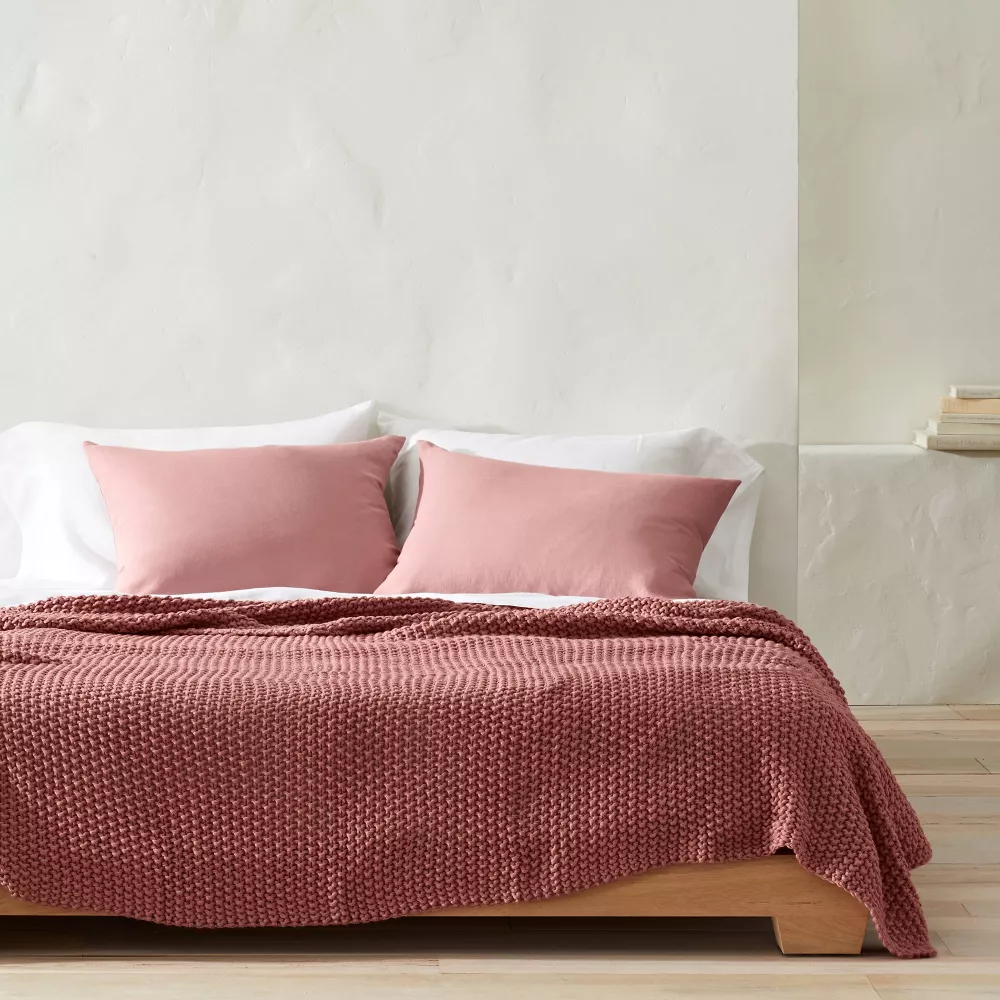Chunky Knit Bed Blanket - King - Image 4