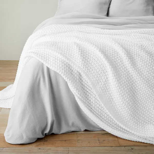 Chunky Knit Bed Blanket King - Image 2