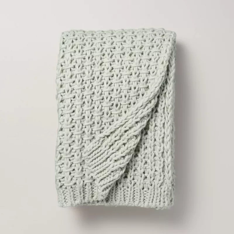 Chunky Knit Throw Blanket