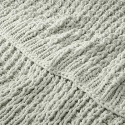 Chunky Knit Throw Blanket - Image 3