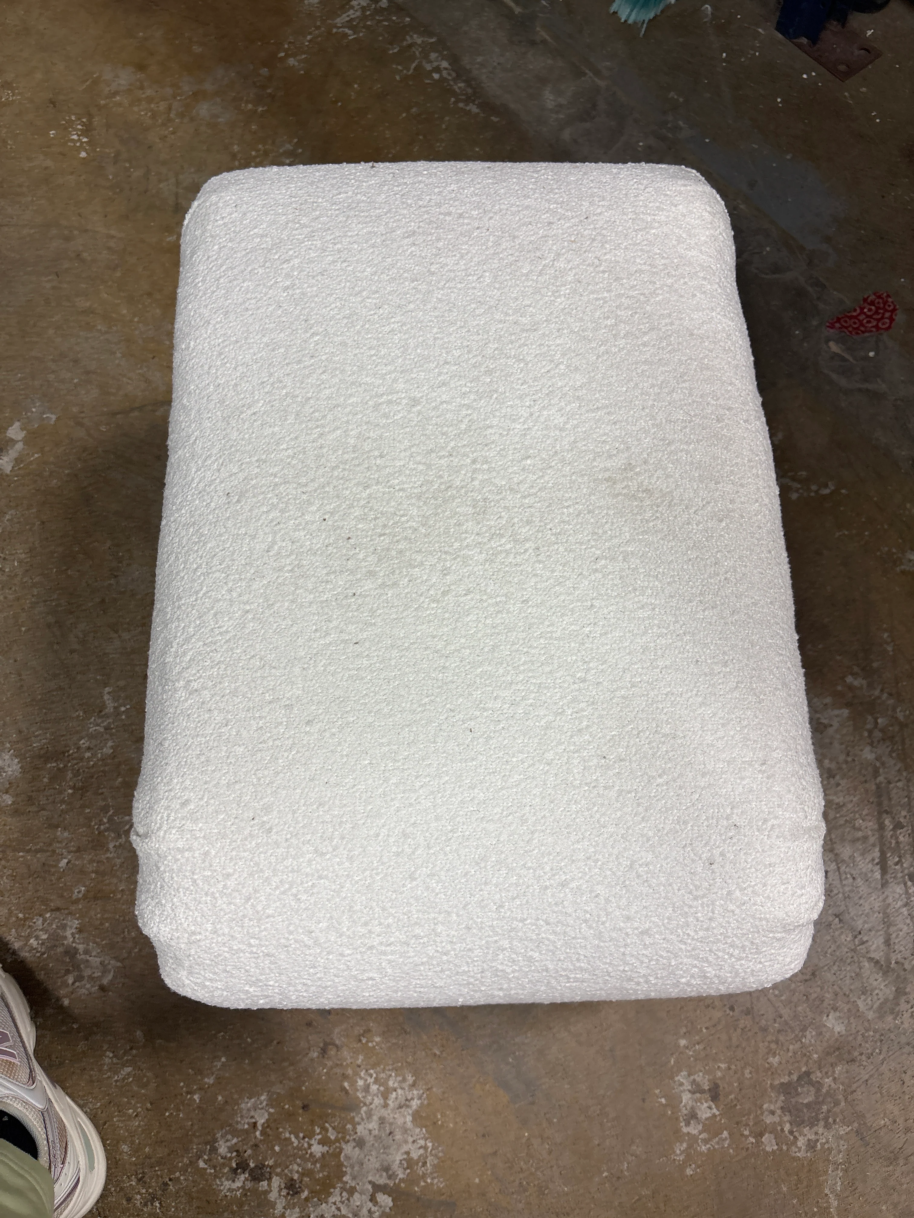 Cicely Waterfall Ottoman - Cream Boucle SHOWROOM ITEM - Image 4