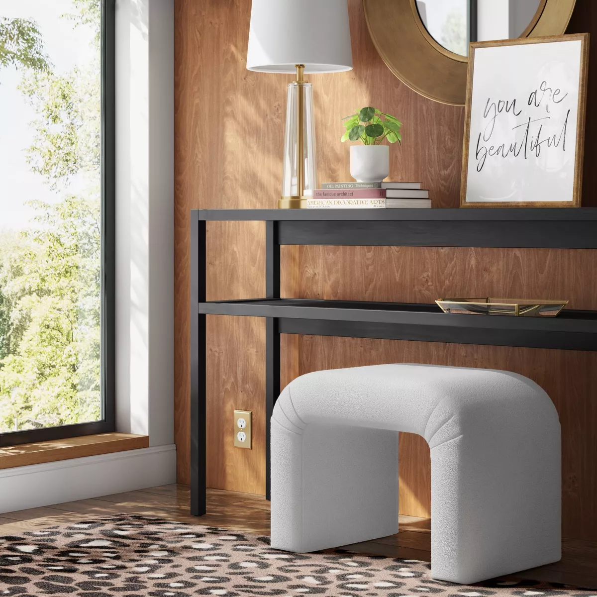 Cicely Waterfall Ottoman - Threshold™ - SHOWROOM ITEM