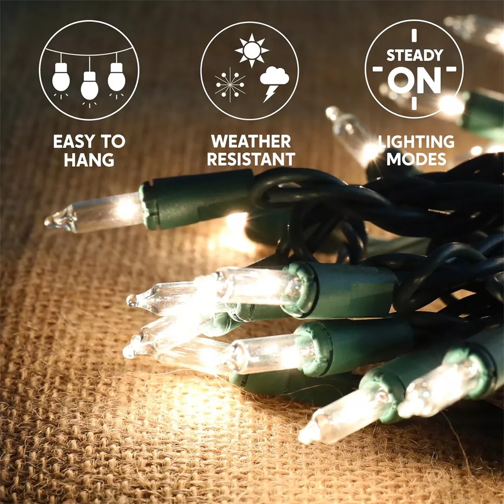 150 Count Clear Christmas String Lights, final cut - Image 3