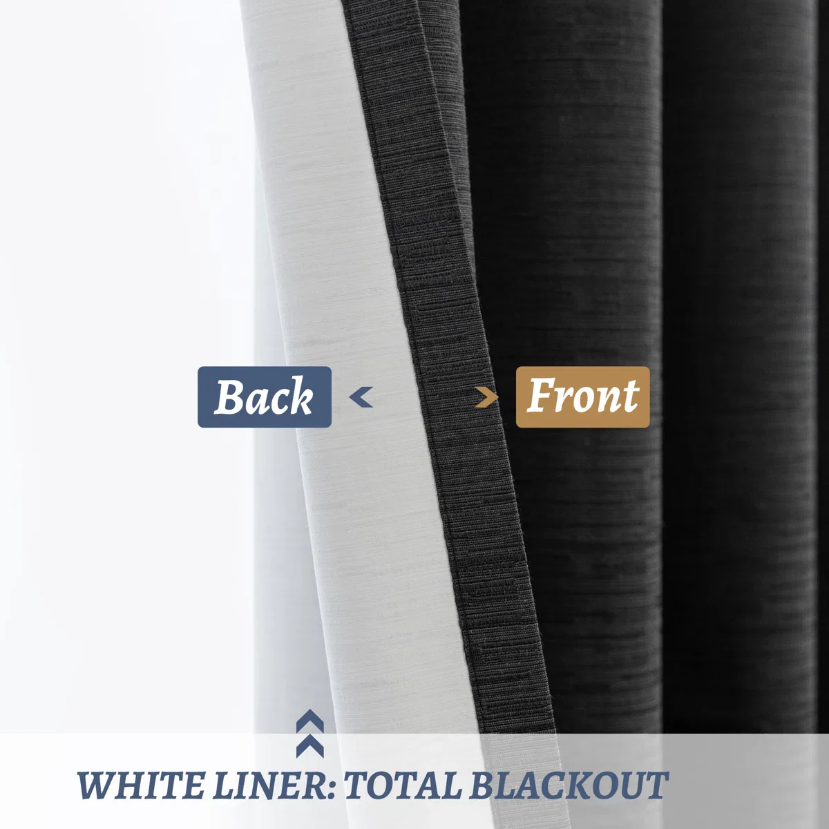Clesta Cotton Blend Thermal Insulated 100% Blackout Grommet Curtain Pair - Image 5