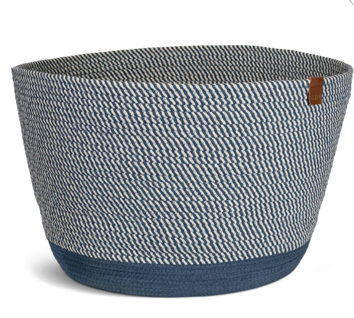 CleverMade XL Rope Basket Navy Noir SHOWROOM ITEM