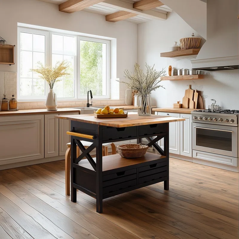 Clio Solid Wood Kitchen Island SHOWROOM ITEM