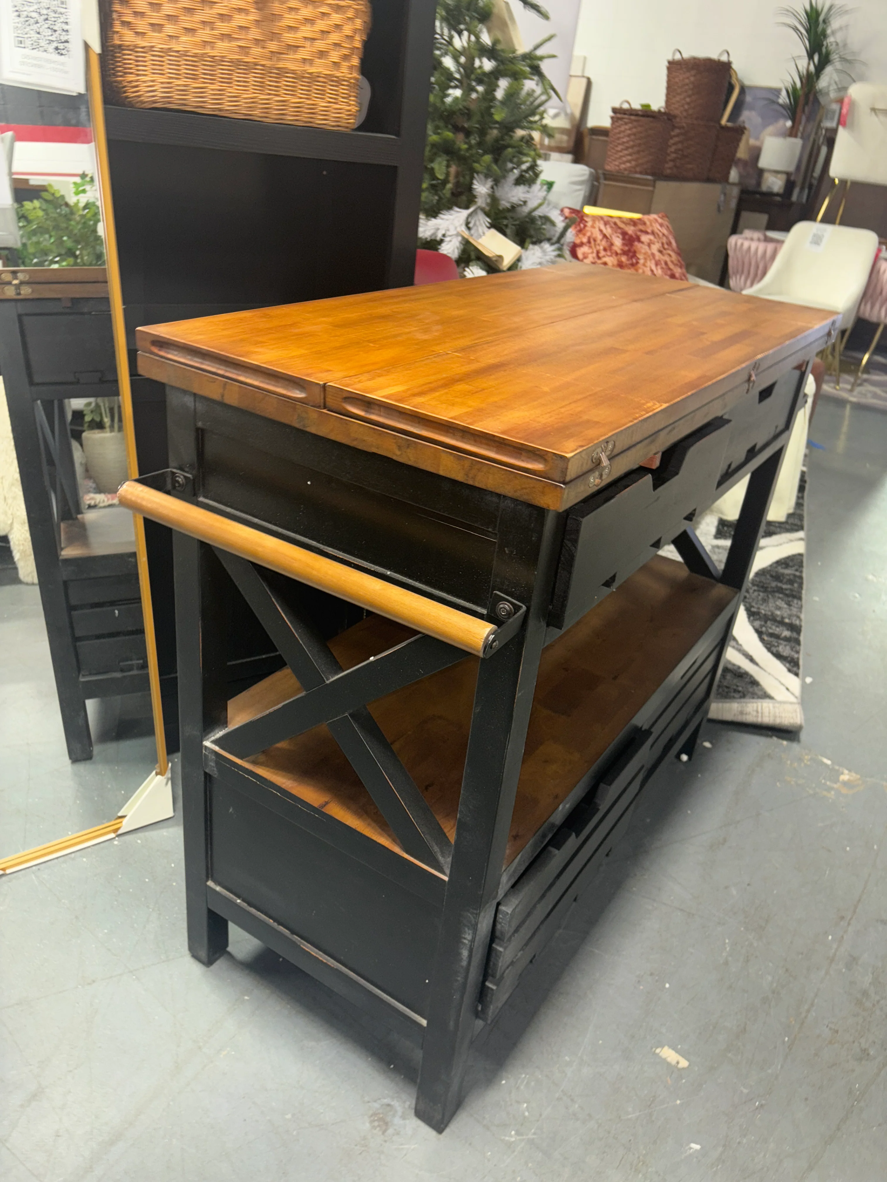 Clio Solid Wood Kitchen Island SHOWROOM ITEM - Image 3
