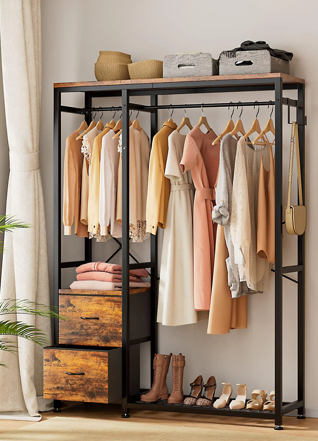 Clothes Rack, Heavy Duty Garment Rack for Hanging Clothes