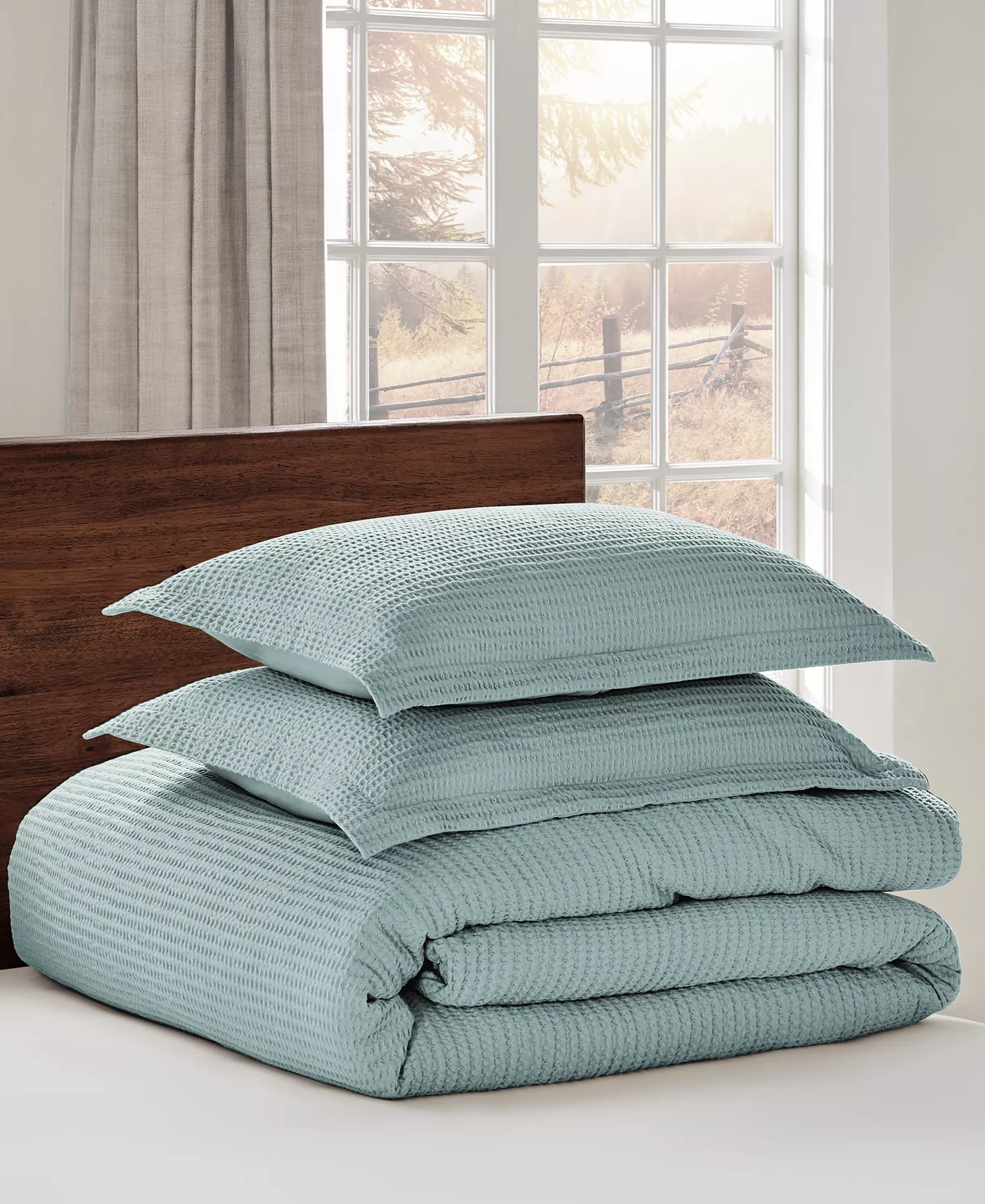 Cloud Waffle Textured DUVET COVER ONLY, King/California King