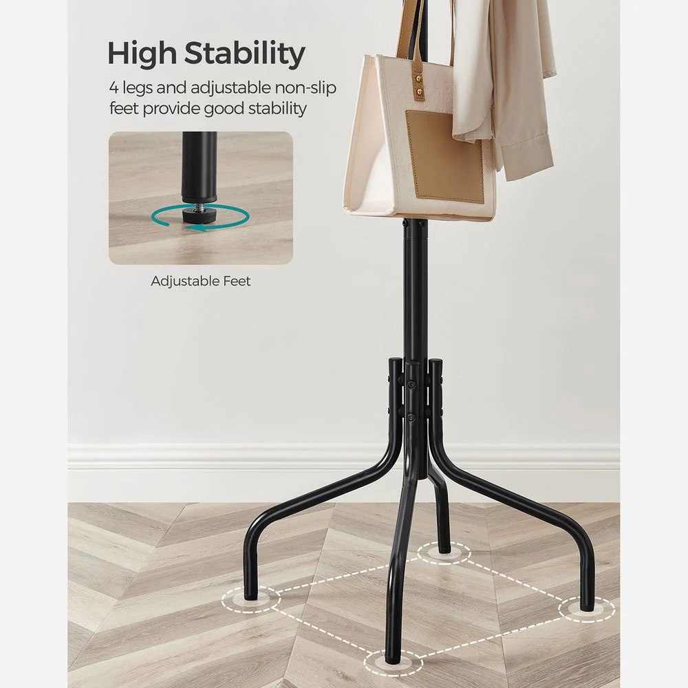 Coat Rack Freestanding with 12 Hooks and 4 Legs - Image 5