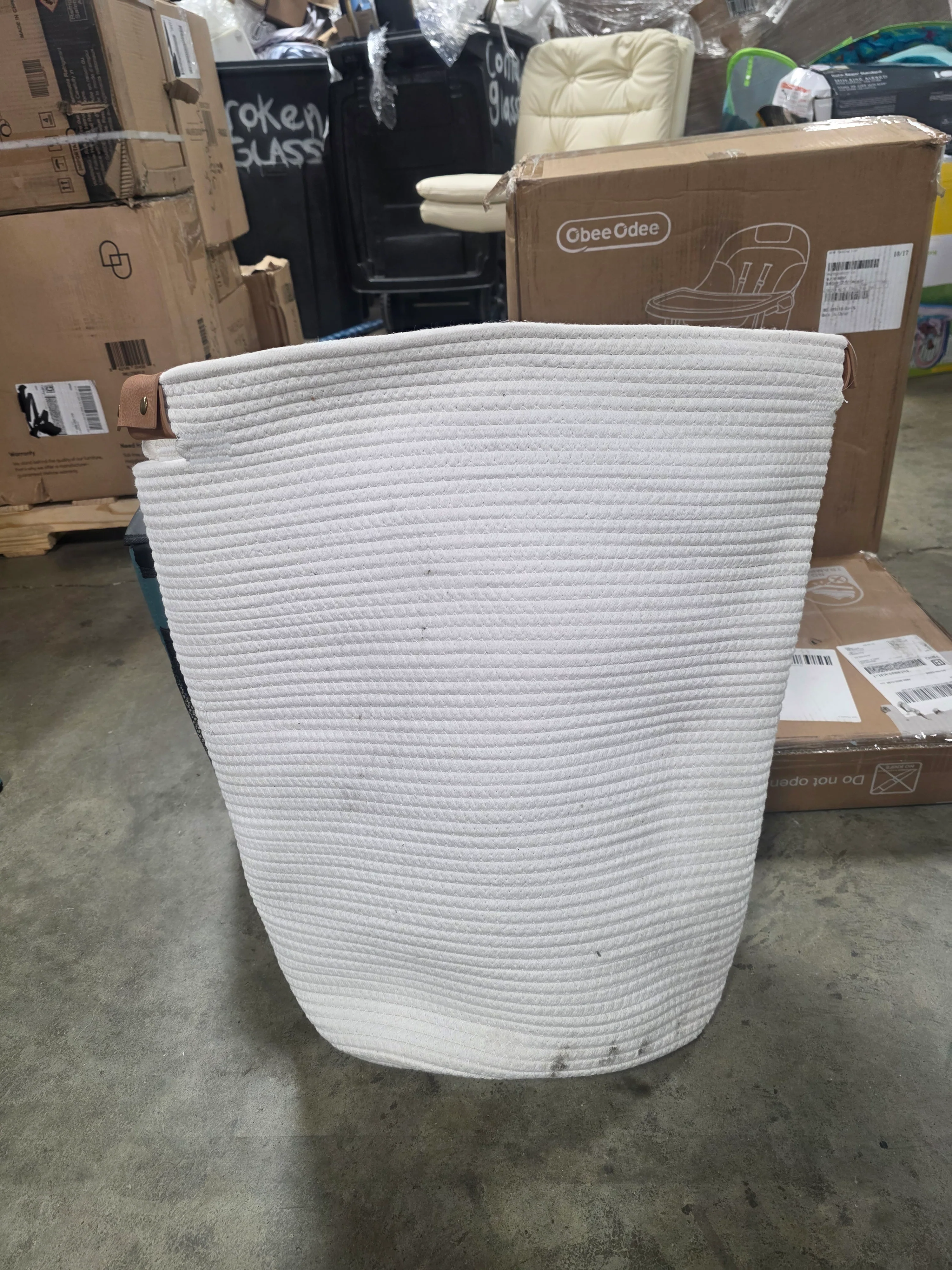 Coiled Rope Laundry Hamper - Image 4
