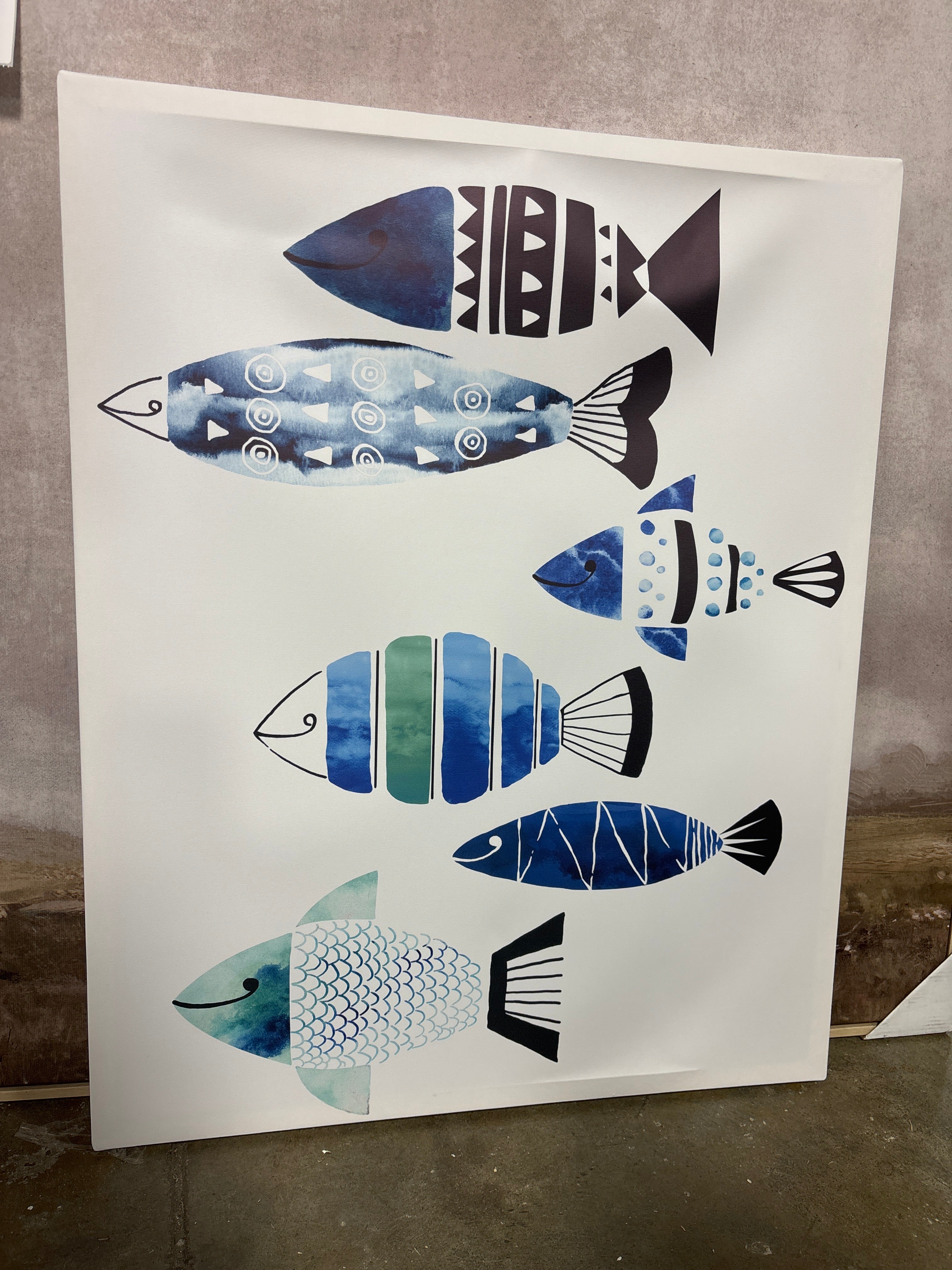 " Collage Tropical Fish " Wrapped Canvas SHOWROOM ITEM - Image 2