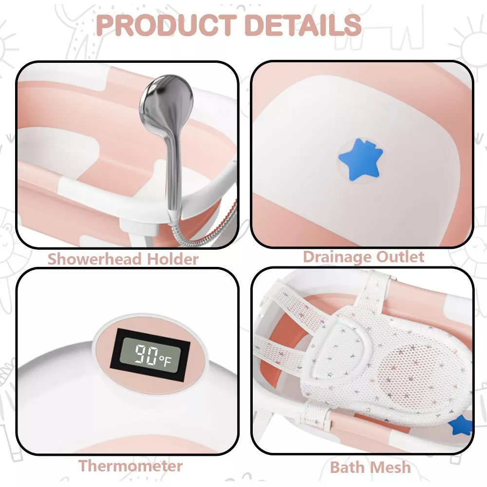 Collapsible Baby Bathtub for Infants and Toddlers - Image 3