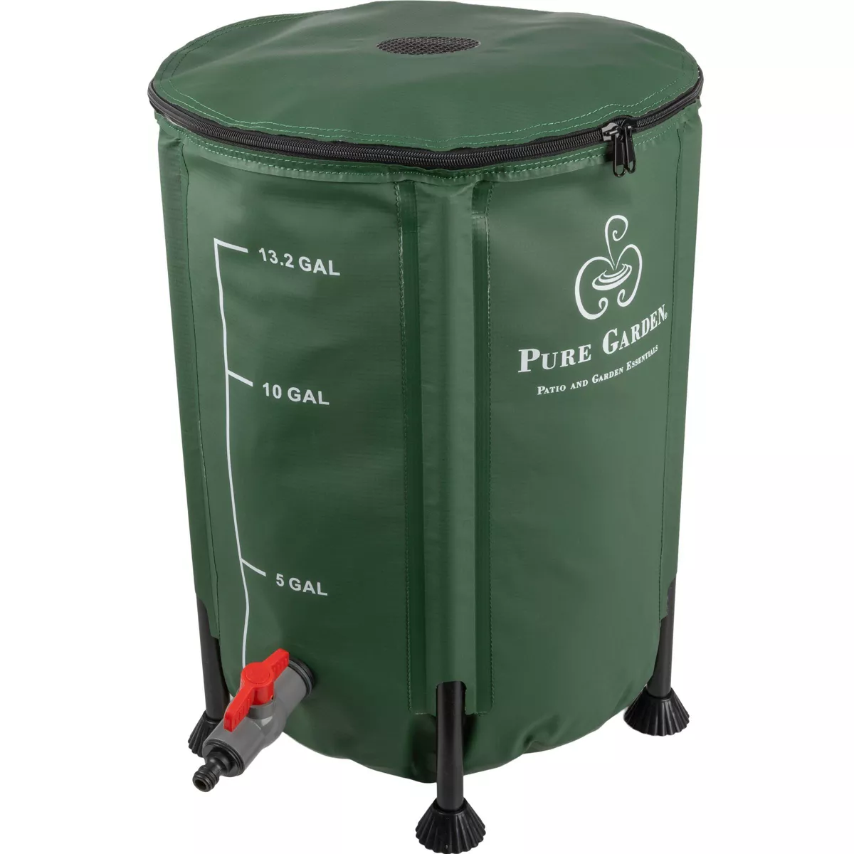 Collapsible Portable Rain Barrel, PVC, Corrosion-Resistant, Easy Setup,
