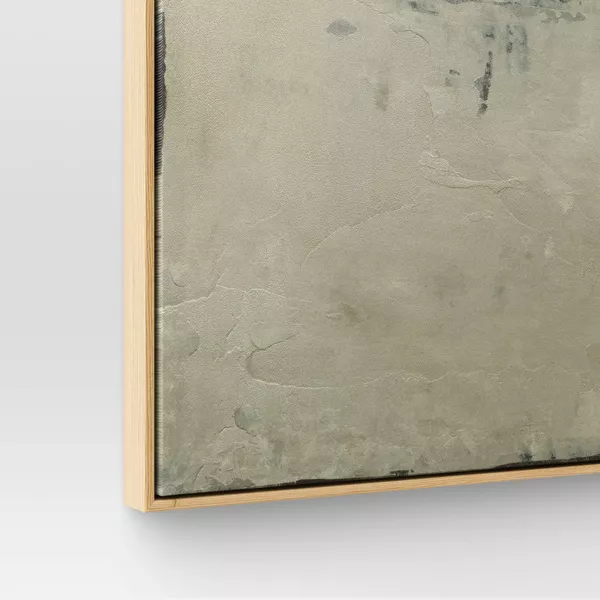 Color Block Abstract Canvas Framed Art Neutrals - Image 2