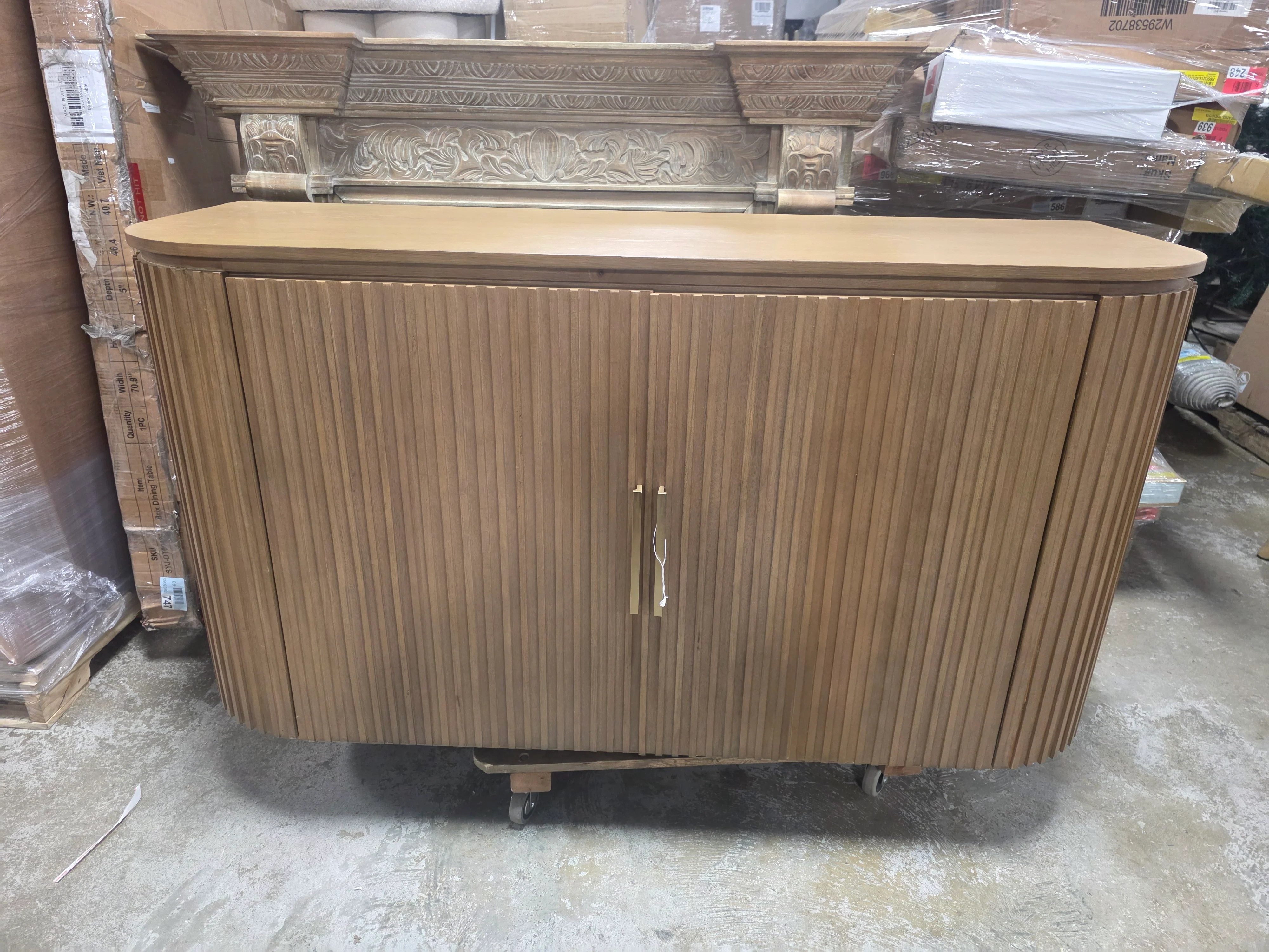 Colvin Brown Wood Sideboard Server 60 in. - SHOWROOM ITEM - Image 2