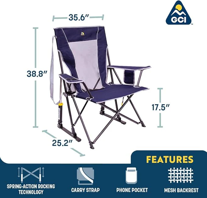 Comfort Pro Rocker Collapsible Rocking Chair & Outdoor Camping - Image 4