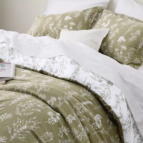Comforter Set, 3-Piece Soft Reversible Floral Bedding Queen - Image 4