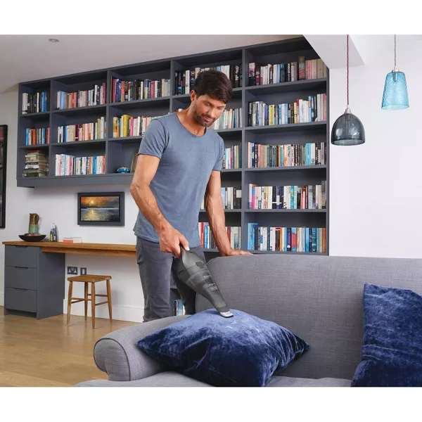 Compact Lithium Handheld Vacuum - Gray Cordless Dustbuster, Portable Car Vacuum, Rechargeable - Image 2