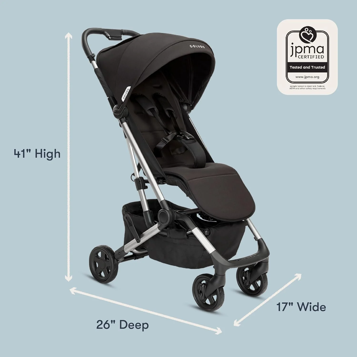 Compact Stroller - One Hand Fold Lightweight (Olive) - Image 2
