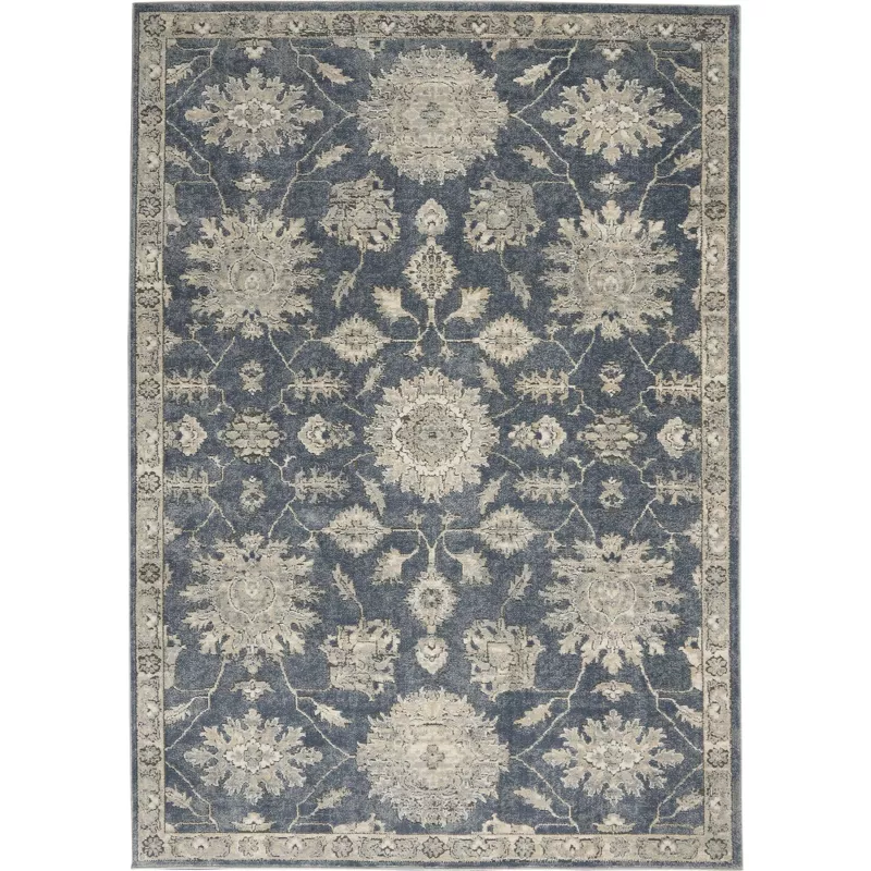 Concerto CNC06 3'9" x 5'9" Ivory/Grey Area Rug