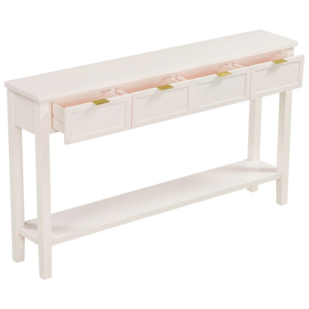 Contemporary High-Quality Entryway Console Table with 4 Spacious Drawers - Image 5