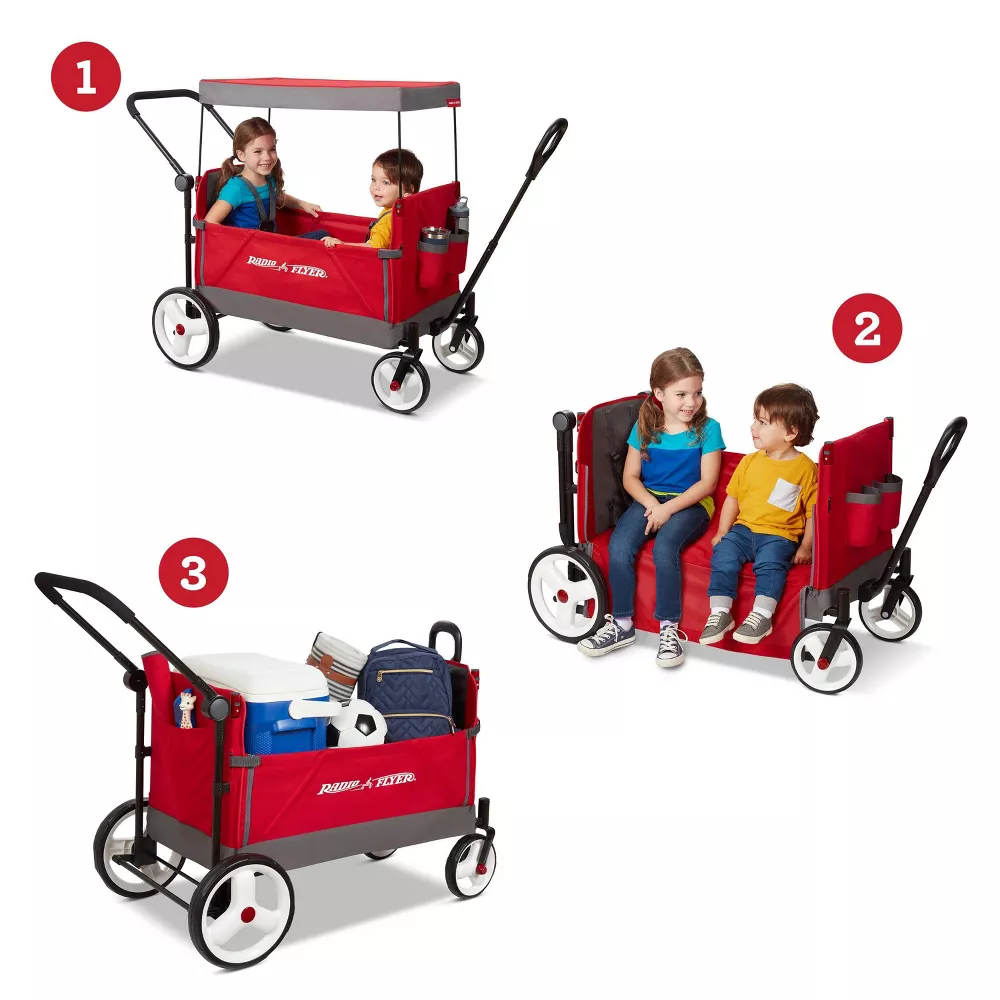Radio Flyer Convertible Kid & Cargo Stroller Wagon - Image 4