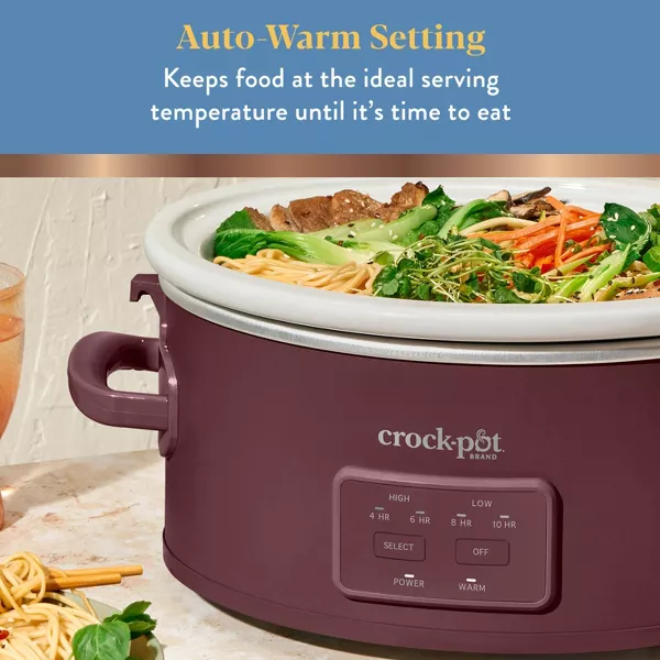 Cook & Carry Programmable Slow Cooker Ceramic Lambrusco Red - Image 4