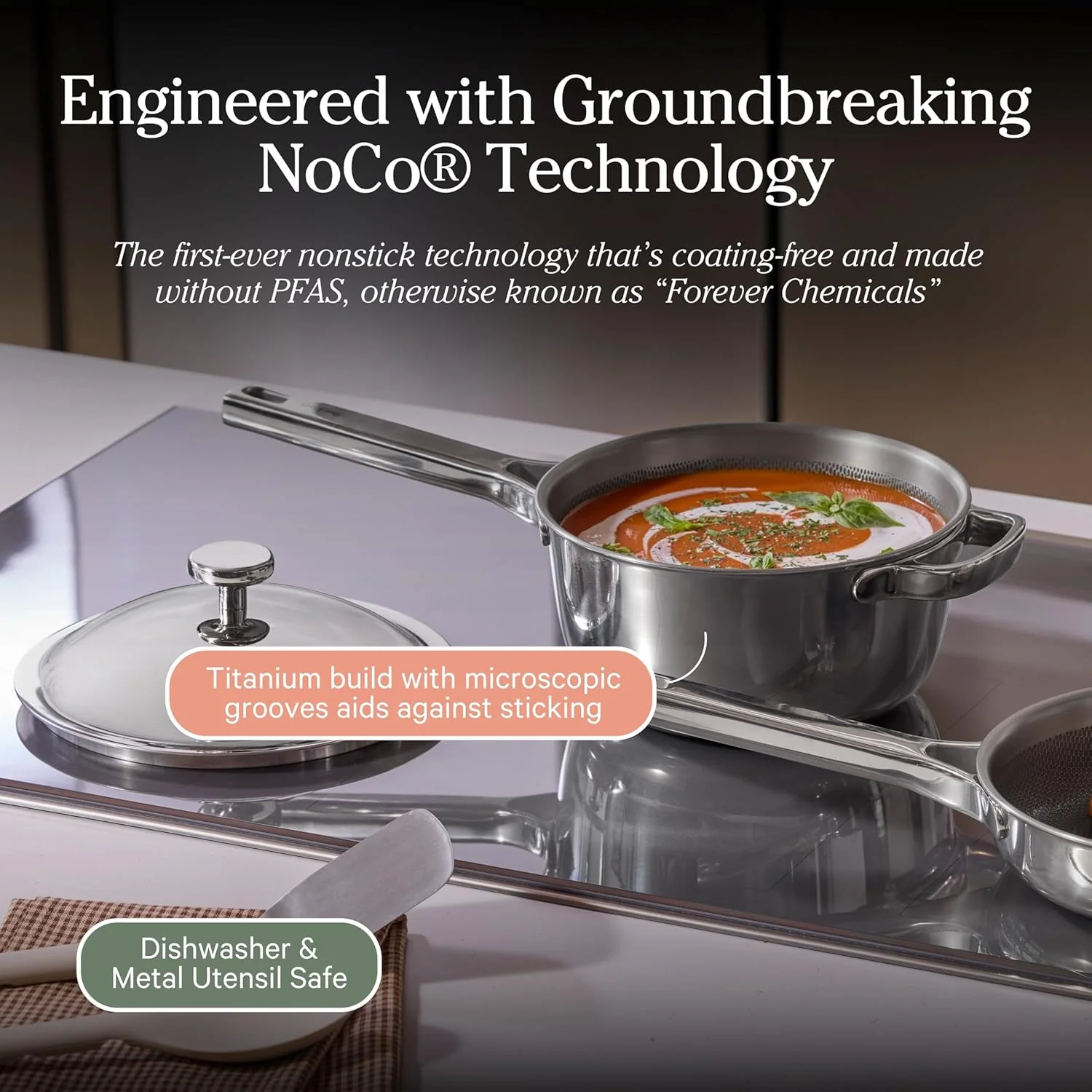 Our Place Cooking Pot with Lid & Silicone Spoon - Image 4