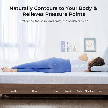 Cooling Mattress Topper King, Gel & Bamboo Charcoal Memory Foam Mattress Topper - Image 4