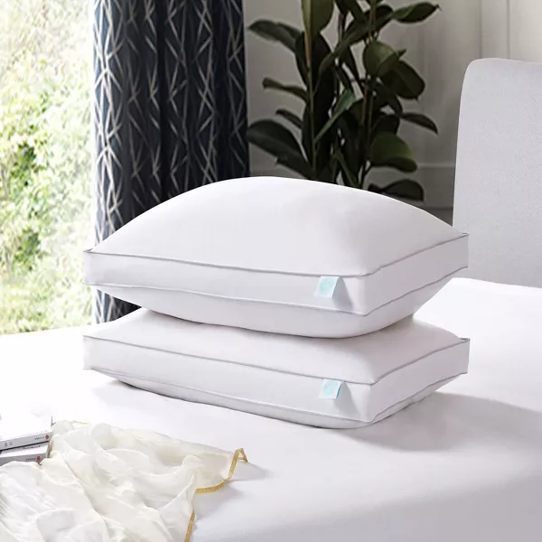 1-Piece Standard Feather & Down Bed Pillow White - Image 2