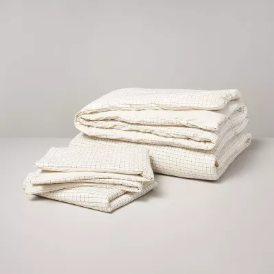 3pc Mini Grid Stitch Comforter Bedding Set - Full/Queen - Image 3