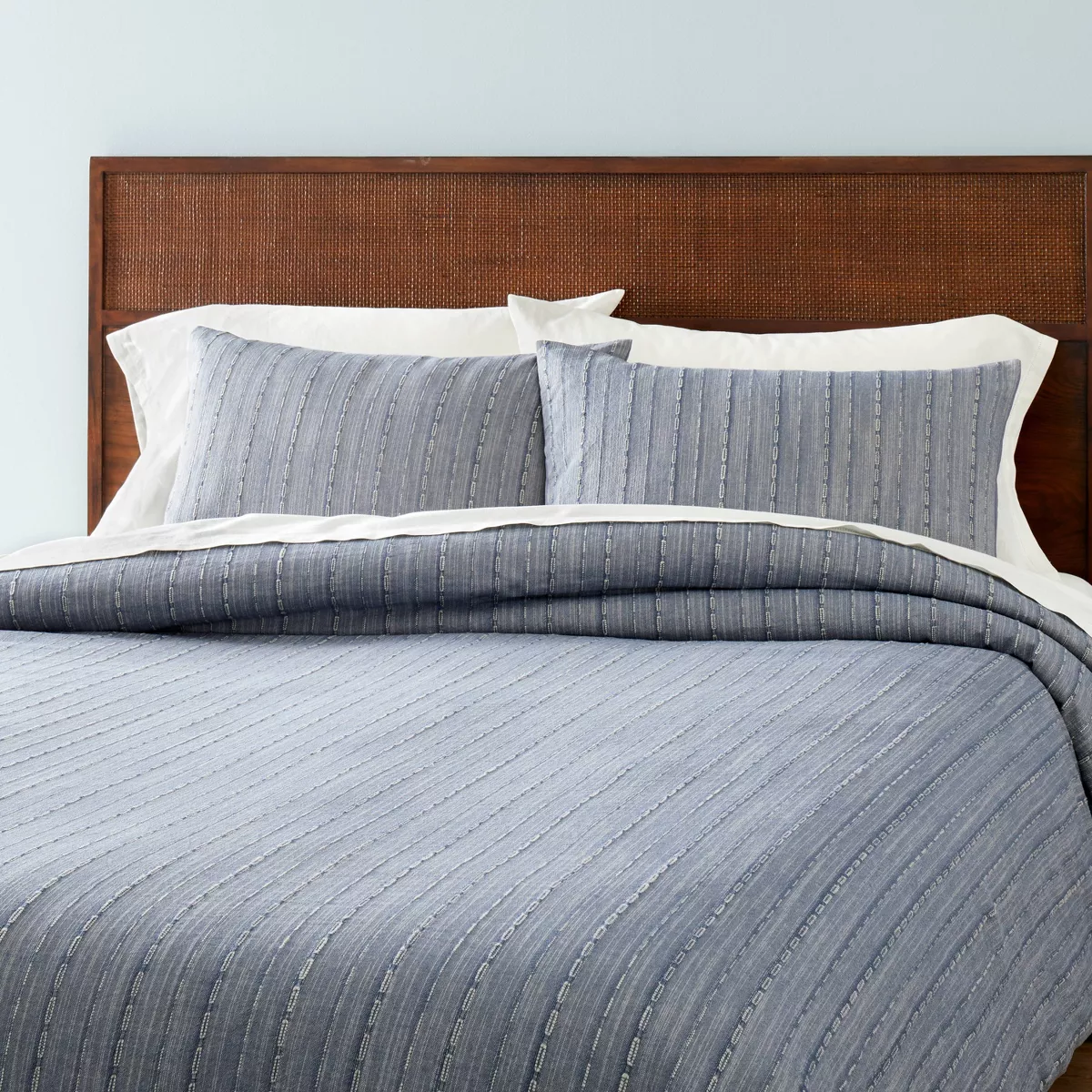 3pc Washed Loop Stripe Comforter Bedding Set King
