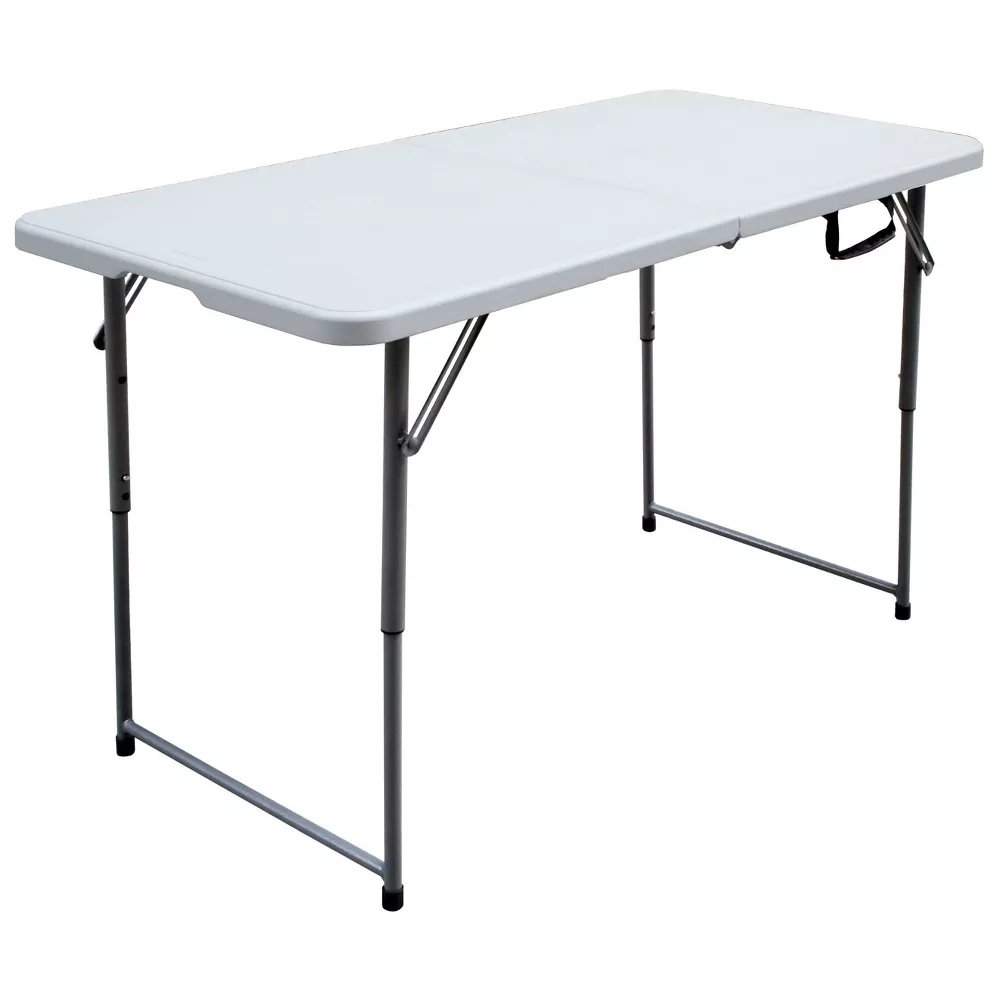 Adjustable Height Folding Table Off-White - Image 2