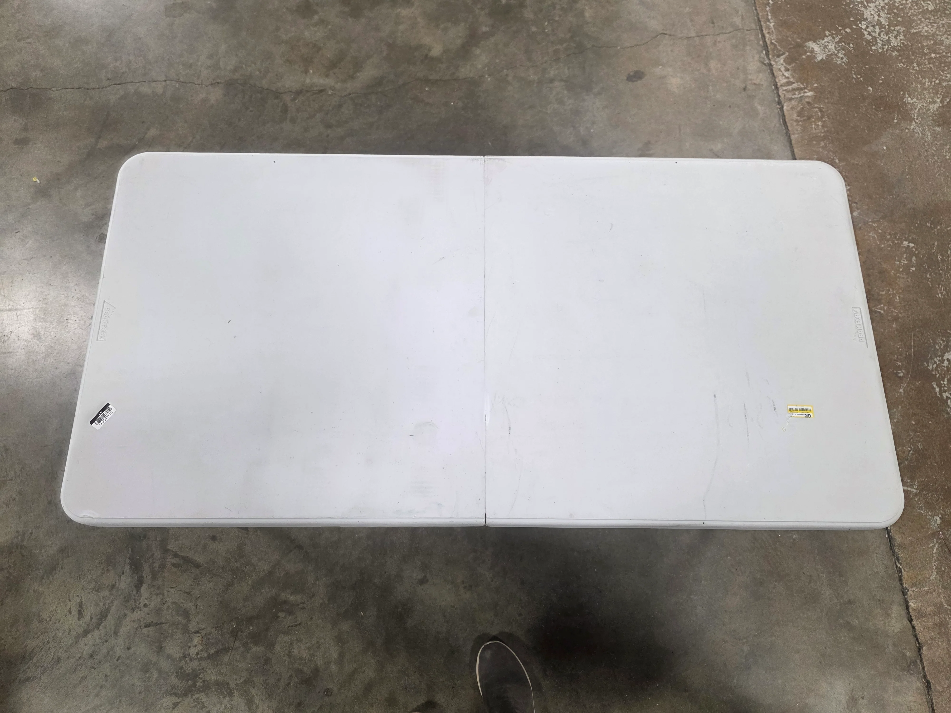 Adjustable Height Folding Table Off-White - Image 6