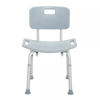 Bathroom Safety Shower Tub Bench Chair with Back, Gray - Image 5