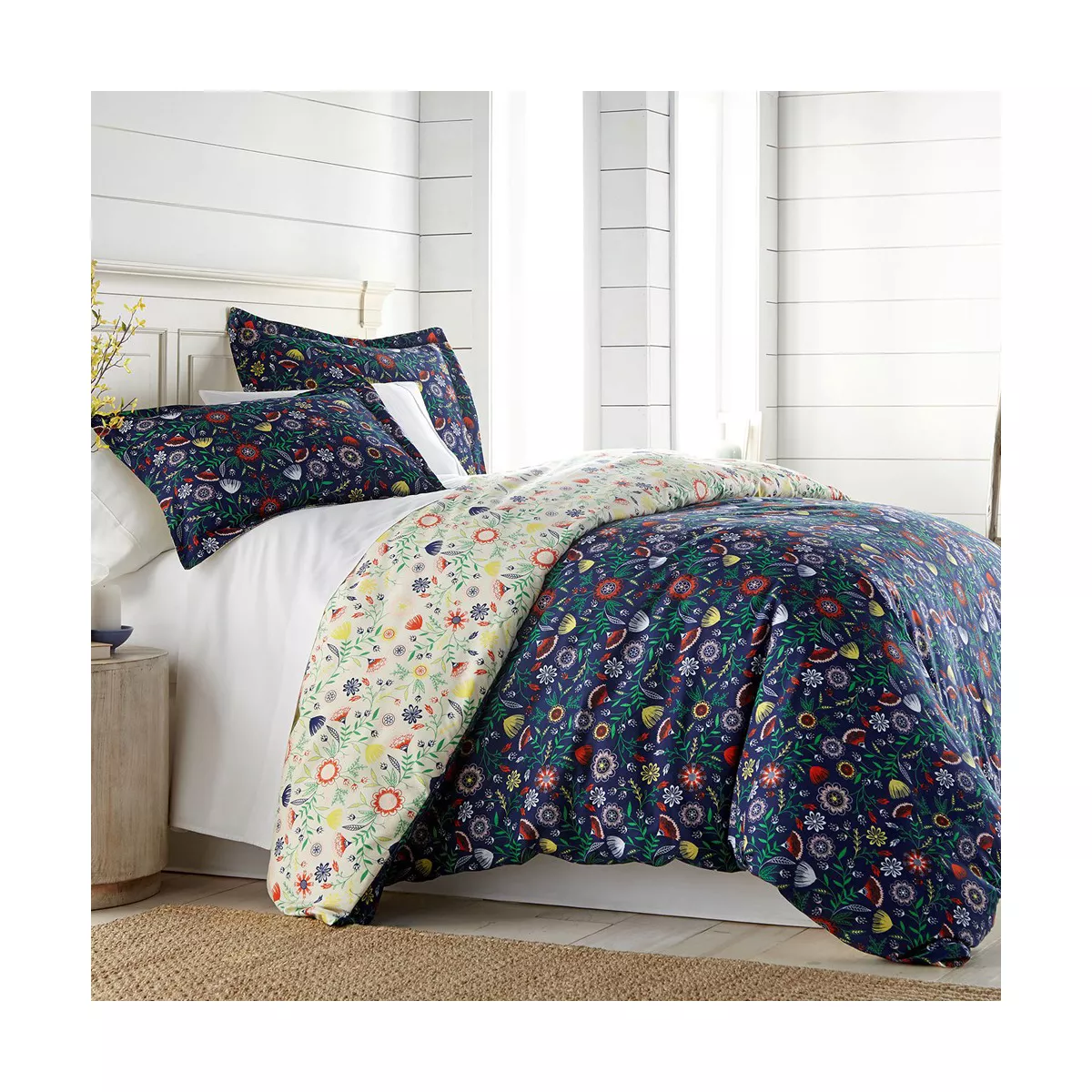 Boho Bloom Oversized Reversible Comforter Set - Twin/Twin XL - Image 2