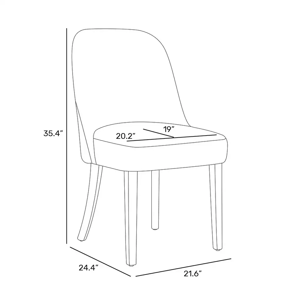 Boucle Polyester Upholstered Side Chair - Image 3
