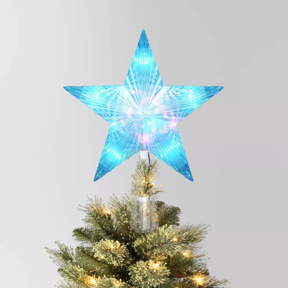 Christmas Lit 5 Point Star Tree Topper Multicolor, Final Cut