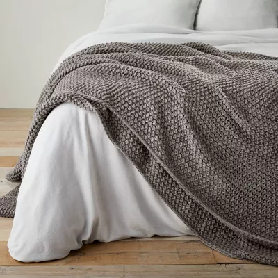 Chunky Knit Bed Blanket - Full/Queen - Image 2