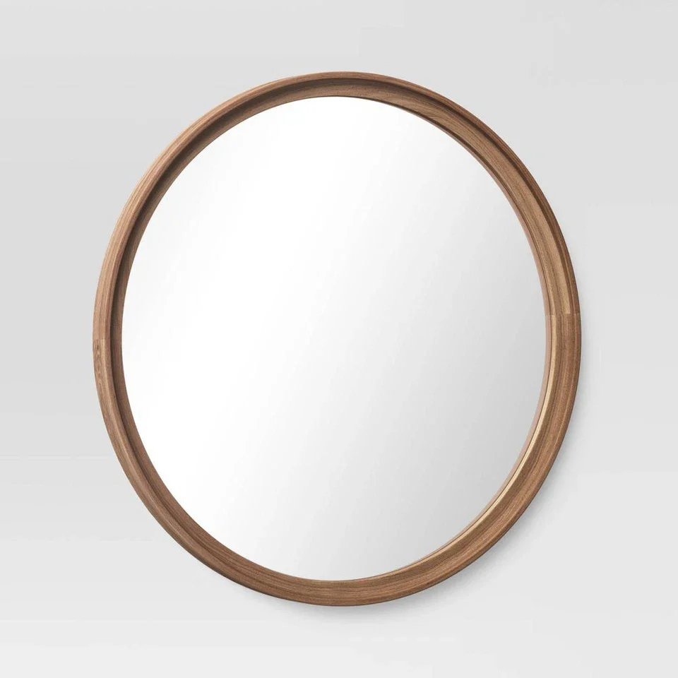 26" Round Wood Mirror final cut - Image 2