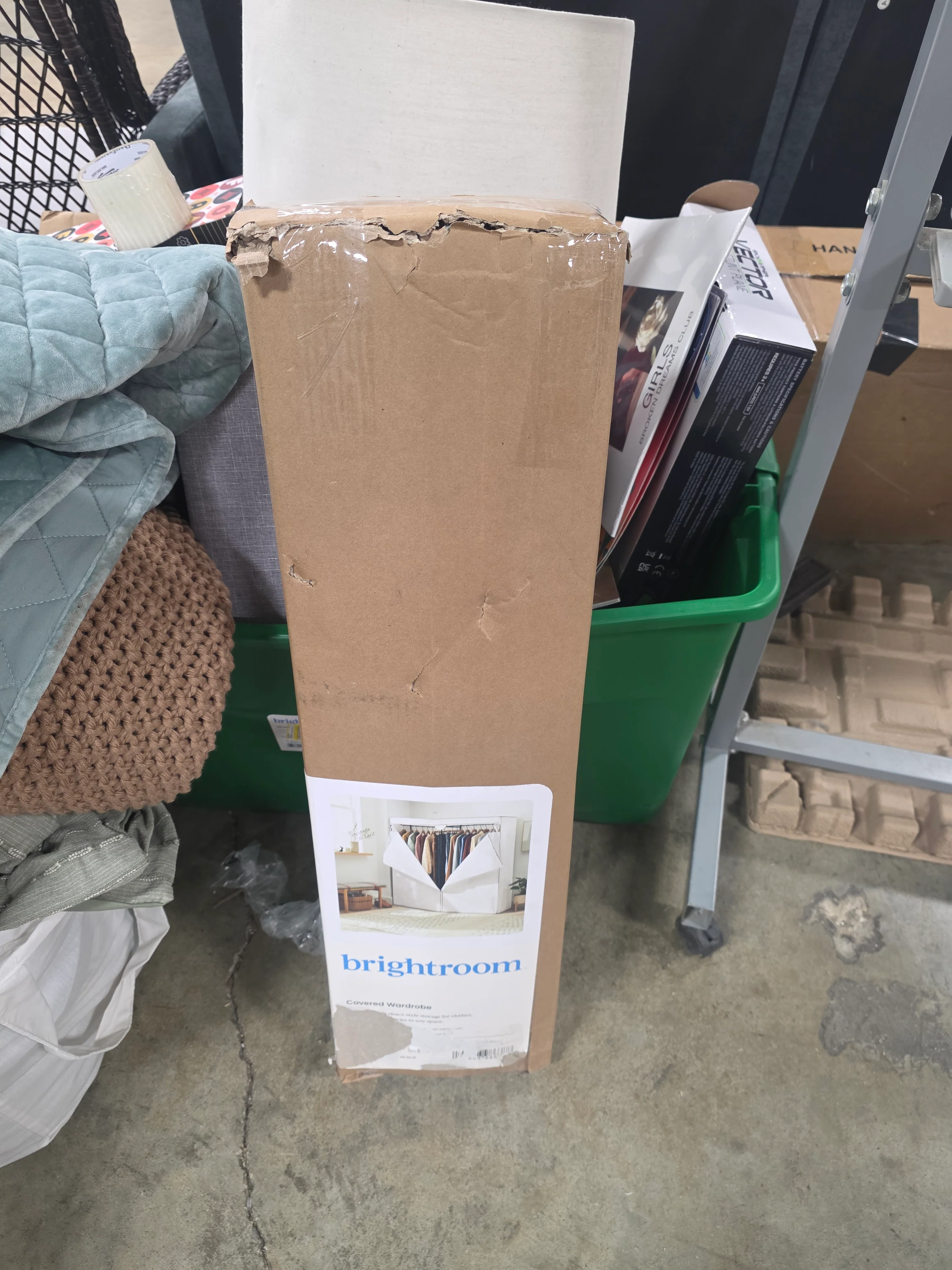 Covered Storage Closet White - Portable Garment Rack - Image 6