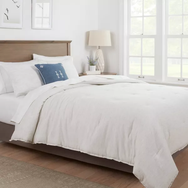 Space Dyed Cotton Linen Comforter & Sham Set - King - Image 4