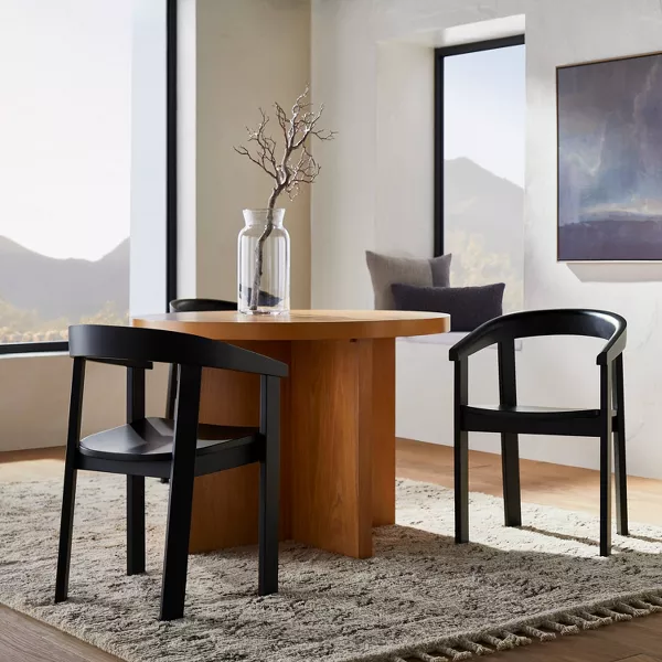 Terra Solid Wood Curved Back Dining Chair - Image 5