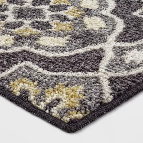 Washable Rowena Rug Charcoal Gray 2'x7' Runner - Image 3