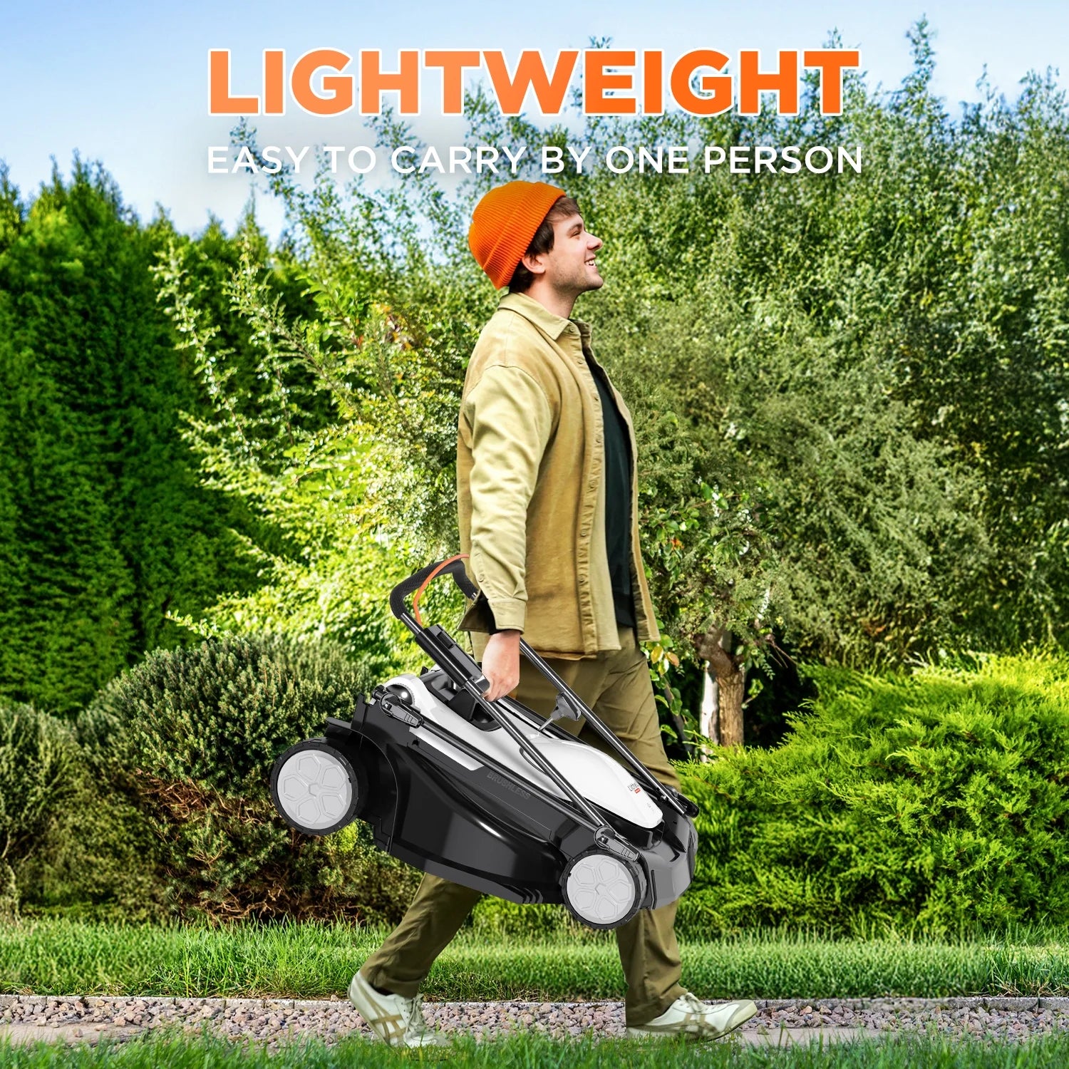 Cordless Lawn Mower, Electric Lawn Mowers, 6-Position Height Adjustment - Image 5