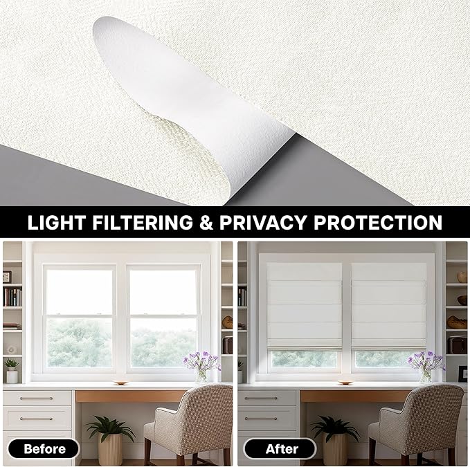 Cordless Roman Shades Light Filtering Thermal Insulated Window Blinds - Image 4