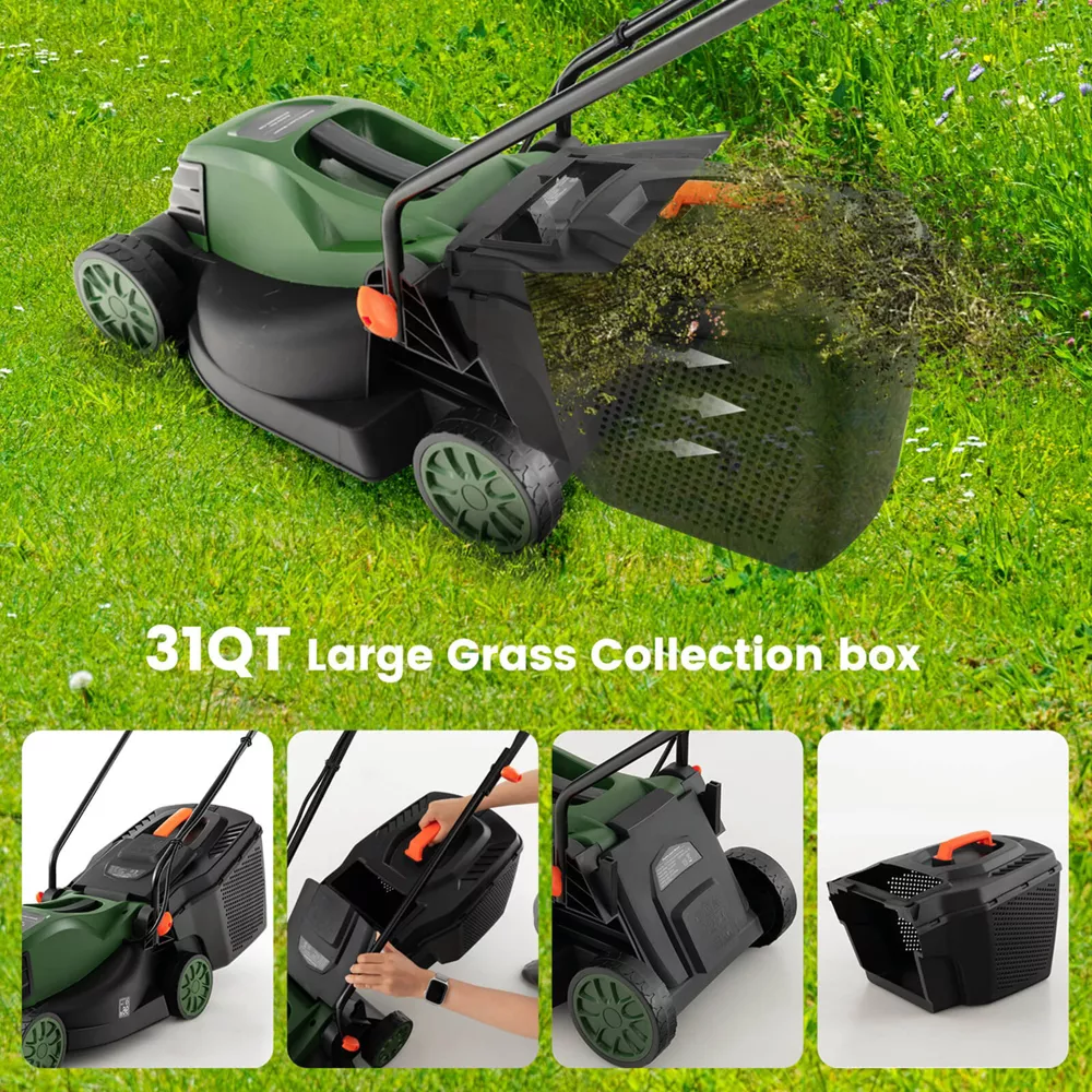 Electric Corded Lawn Mower Walk-Behind Lawnmower - Image 2