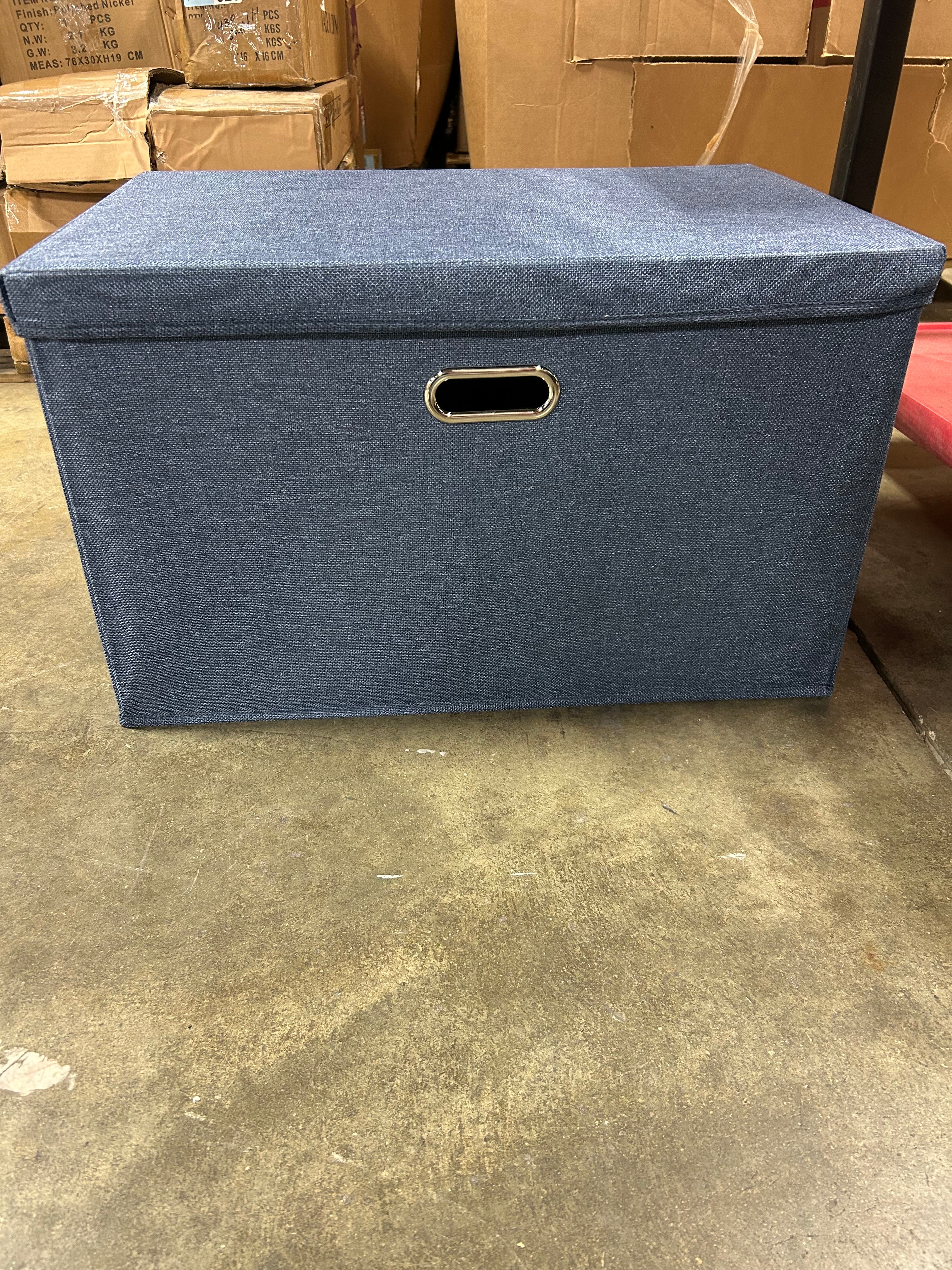 Cotton and Linen Fabric Storage Box Cotton and Linen Beige, XX-Large - Image 6